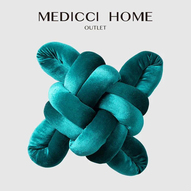 

Medicci Home Irregular Throw Pillow Cushion Good Luck Malachite Green Traditional Chinese Knot Sofa Cushion Housewarming Gift