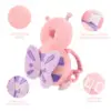 Baby Head Protection Backpack - Soft & Comfortable, Cute Cartoon Design, Pink Butterfly 6