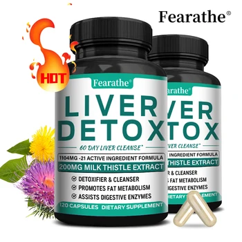 Liver Detox Supplement - 1104 Mg Per Serving - Detox, Cleanse, Digestive Enzymes, Good for Immunity, Digestion, Fat Metabolism 1