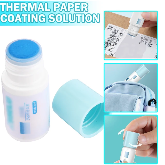 1 Üveg 20 Ml Hőpapír Korrekció Folyadék Hordozható Tartós Termikus Papír Adatok Személyes Információk Protekció Radír