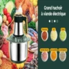 Stainless Steel Meat Grinder Food Crusher Vegetable Slicer Chopper 2