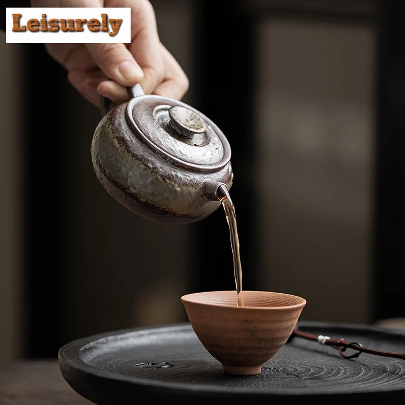 150ml Retro Old Rock Mud Teapot Vintage Tea Infuser Pot Household Tea Maker Kettle With Ball Hole Tea Services Ornaments Gifts