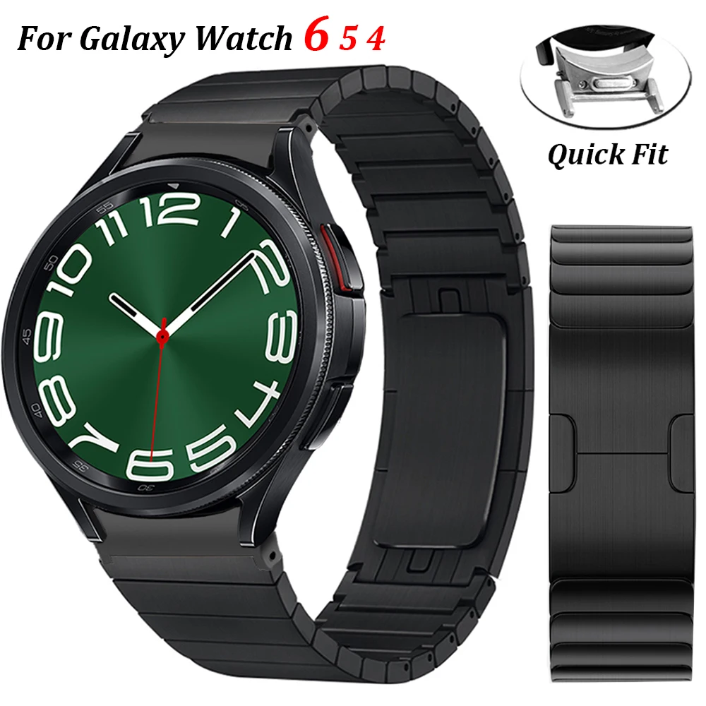 

Quick Fit Metal Steel Band for Samsung Galaxy Watch 6 Classic 47mm 43mm 6 5 4 40mm 44mm 5Pro 45mm Stainless Steel Strap Bracelet