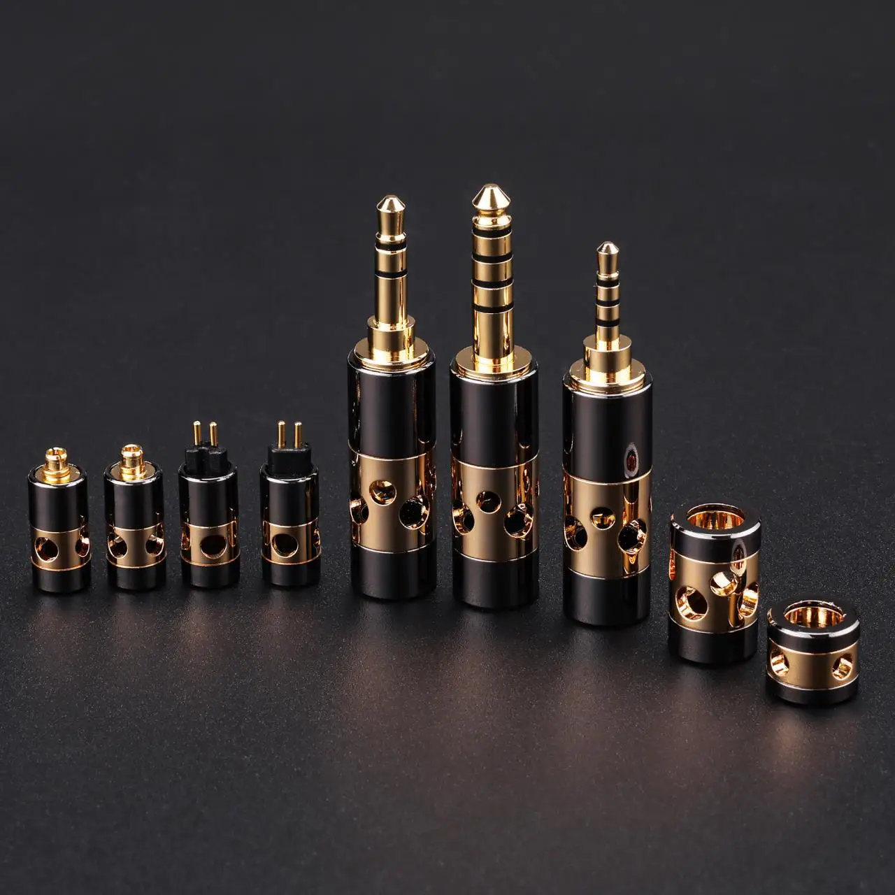 

A set of headphone accessories High-purity copper 2.5mm 3.5mm 4.4mm + splitter + take-up + mmcx 0.78 ie900 DIY plug HiFi