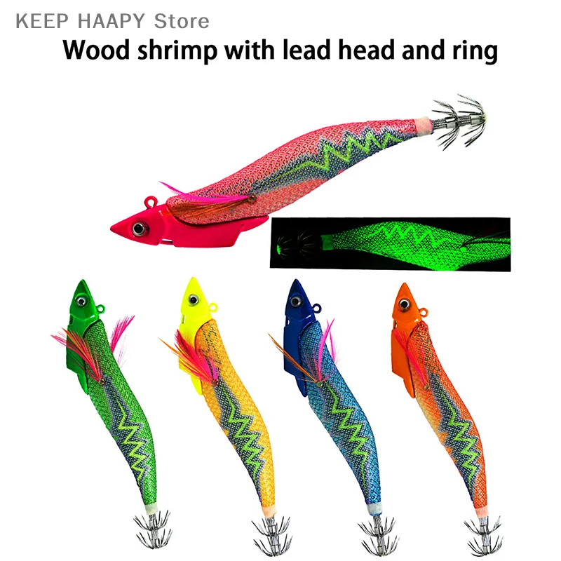 1 Pz 42G Bagliore Luminoso Jig Head Squid Jig Octopus Jig Octopus Lure Sea Jig Game Fishing Lure Squid Hooks
