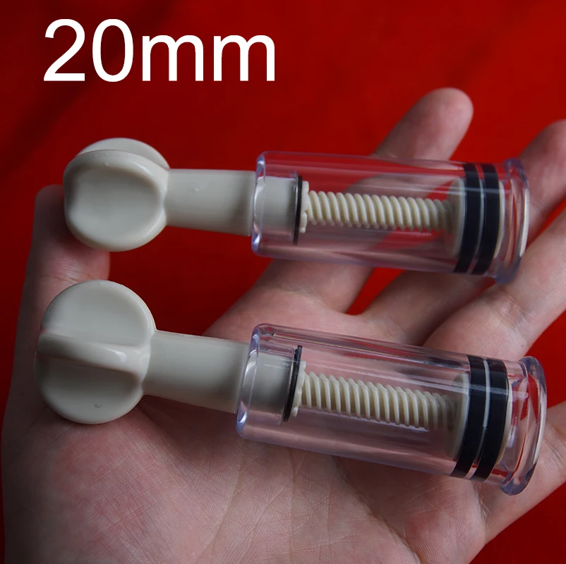 Clit Pussy Nippple Sucker Pump Vacuum Screw Clamp 2PCS Set,Breast Enlargement Enlarger Correction Sex Toy,Female Masturbation
