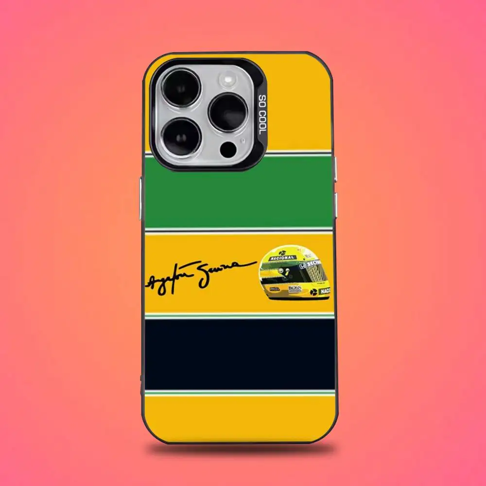 Racing Legend Ayrton Senna Black Matte Anti-Fall Phone Case