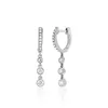 87167-6093c2.jpg Boucles d'oreilles pendantes en acier inoxydable pour femmes, chaîne de couleur or, pendentif en zircone, Clip, accessoires bijoux de fête de vacances