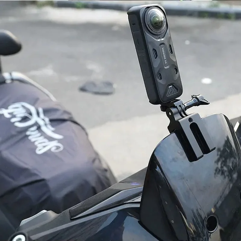Support moto pare-brise aluminium pour GoPro Insta360 DJI Action