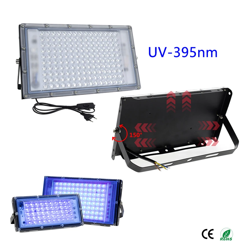 300W395nm UV Lamp Gel Cured Ink Cured Fluorescence Detection UV Shadowless Adhesive Sensitive Adhesive Stage Fluorescent Lamp