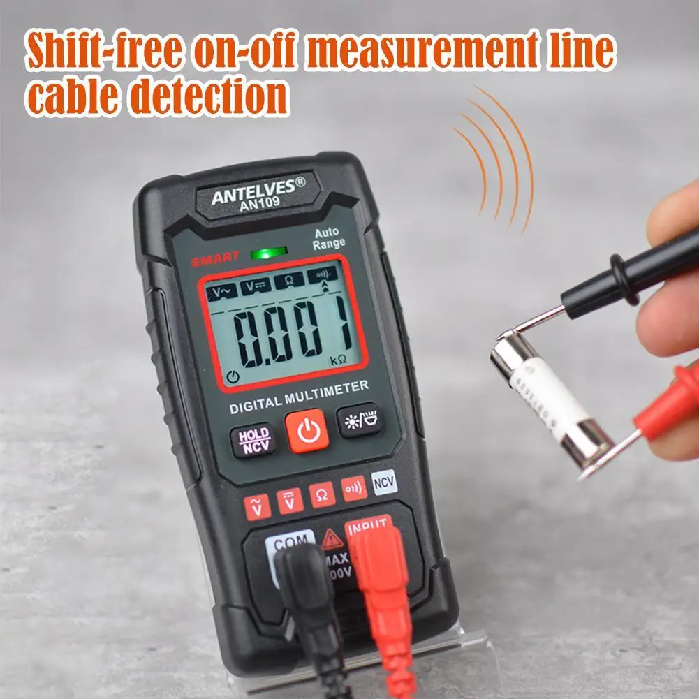 AN109 Profesional Smart Digital Multimeter AC DC NCV LCD Multimeter Tester Ohm Voltage Meter Auto Range Electrician Tester digital multimeter multimeter tester