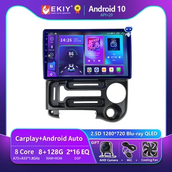 EKIY T900 현대 SANTRO 안드로이드 올인원 2006-2015 차량용 스테레오 멀티미디어 플레이어용 자동 무선 네비게이션 GPS 무선 Carplay 2 DIN DVD 없음