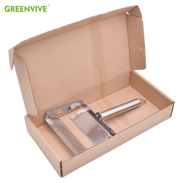 Rozsdamentes Acél Fogantyú Apikultúra Kivágó Villa Méhsejt Mézkapar Vágott Mézkaparó - Image 5