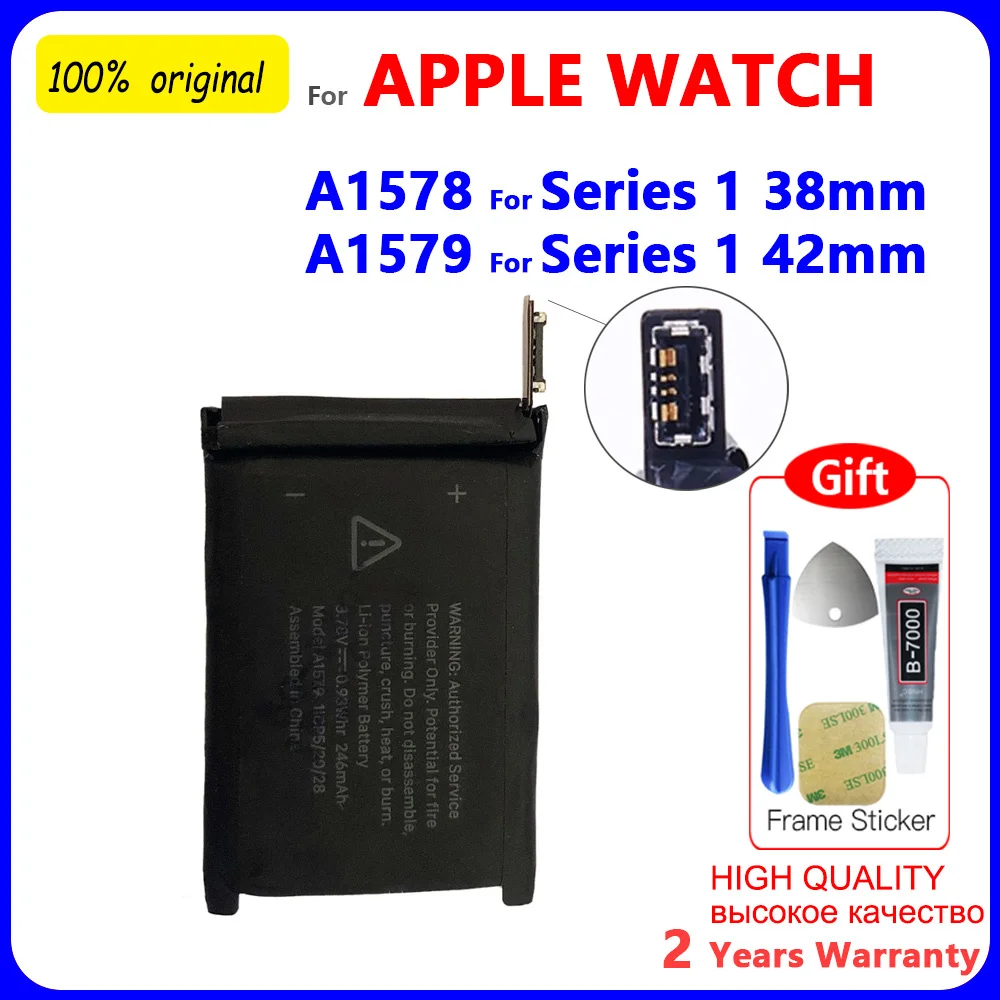Baterias e ferramentas gratuitas para Apple Watch Series 3, GPS, LTE, 38mm,  42mm, A1847, A1875, A1848