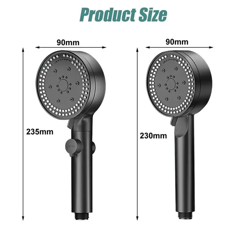 Xiaomi 8 Modes High-Pressure Shower Head Pressure Boost Powerful Bath Artifact Large Water Output Bathroom Handheld Accessories 6