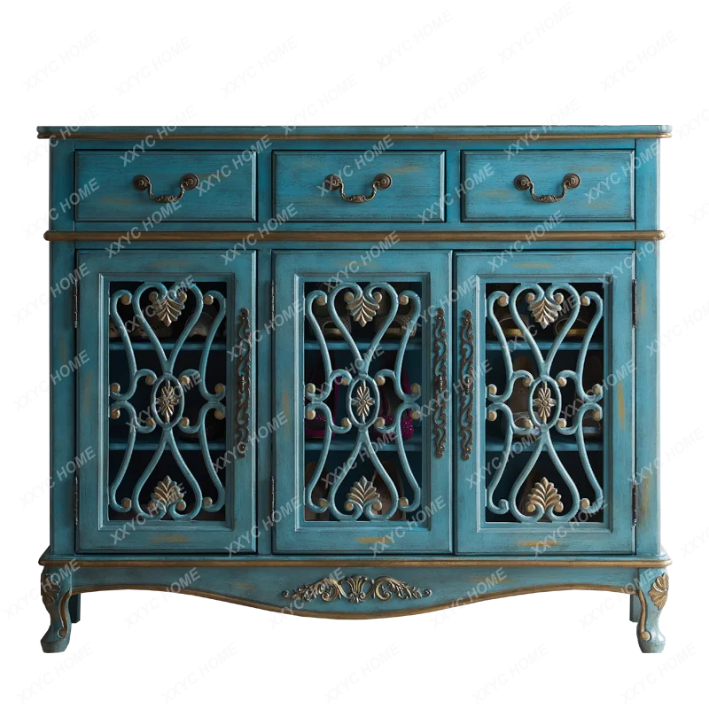 

Solid Wood Shoe Cabinet Home Entrance Cabinet Home Doorway Shoe Cabinet European-Style Large Capacity Shoe Cabinet