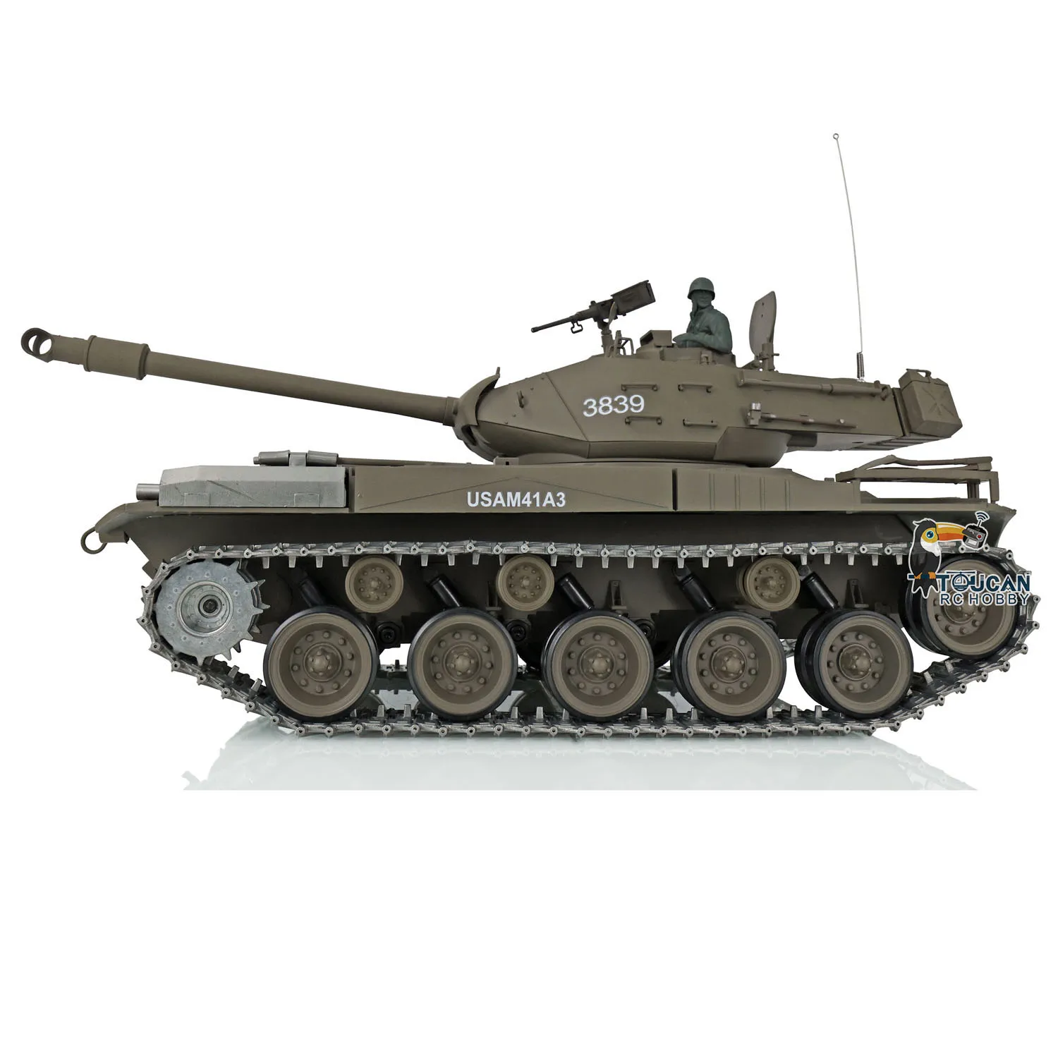 Henglong Upgraded Ver 1/16 Scale 7.0 Walker Bulldog RC Tank PV 3839 360 Turret BB Shooting Metal Tracks Toys TH17328-SMT7 6