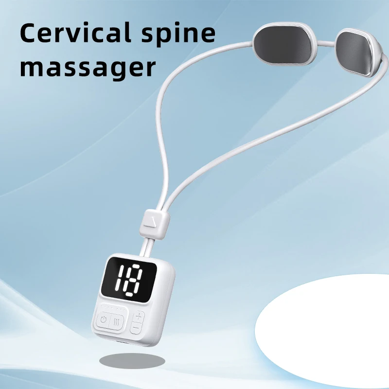 Neck Massager Necklace Pulse Hot Compress Massager Relieve Pain Intelligent Pendant