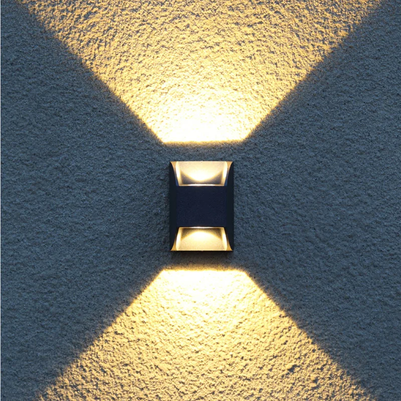 

New Double Headed Wall Lamp LED Lamp External Wall Up And Down Spotlight Outdoor Waterproof Courtyard Wall Washing Lamp Balcony