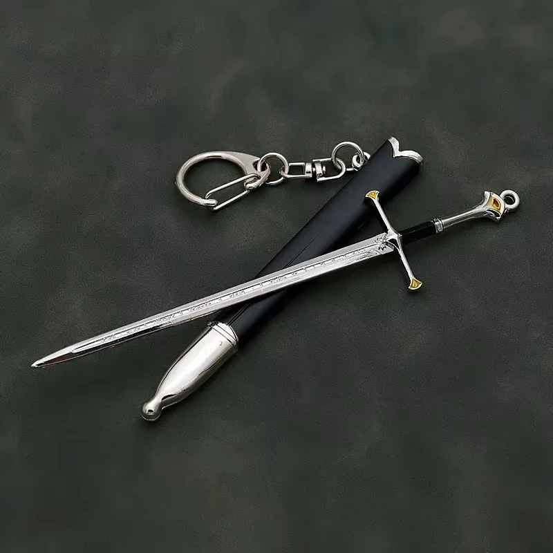 Aragorn Narthil Sword The Lord Of The Rings Keychains Medieval Weapon Metal Sword Keychain For Fans Men Collectible Toys Gifts