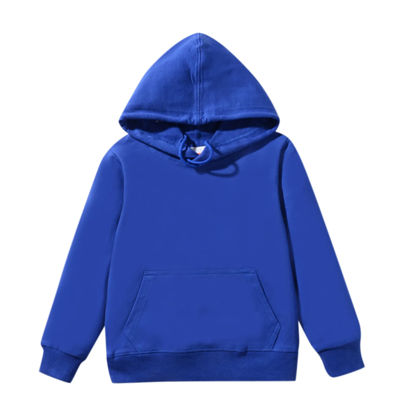 용수철 가을 겨울 캐주얼 데일리 후드티, 대형 포켓 스웻셔츠, 단색 후드티, 맨투맨 상의, 어린이 패션