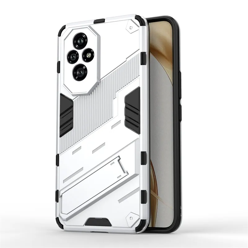 Shockproof TPU Protective Bumper Armor Phone Case with PC Stand Holder