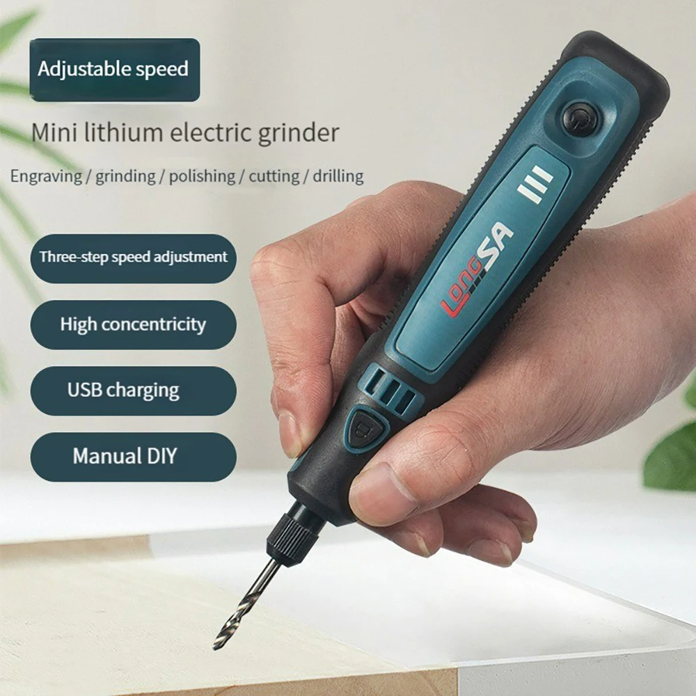 Mini Electric Drill Grinder Engraving Pen Tool Set for Engine Model