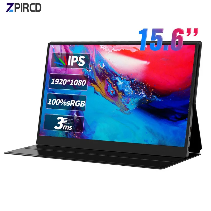

15.6 Inch 1080P FHD Portable Monitor 100%sRGB HDR IPS A Screen HDMI Type-C Gaming Display For Computer Laptop Xbox PS4/5 Switch