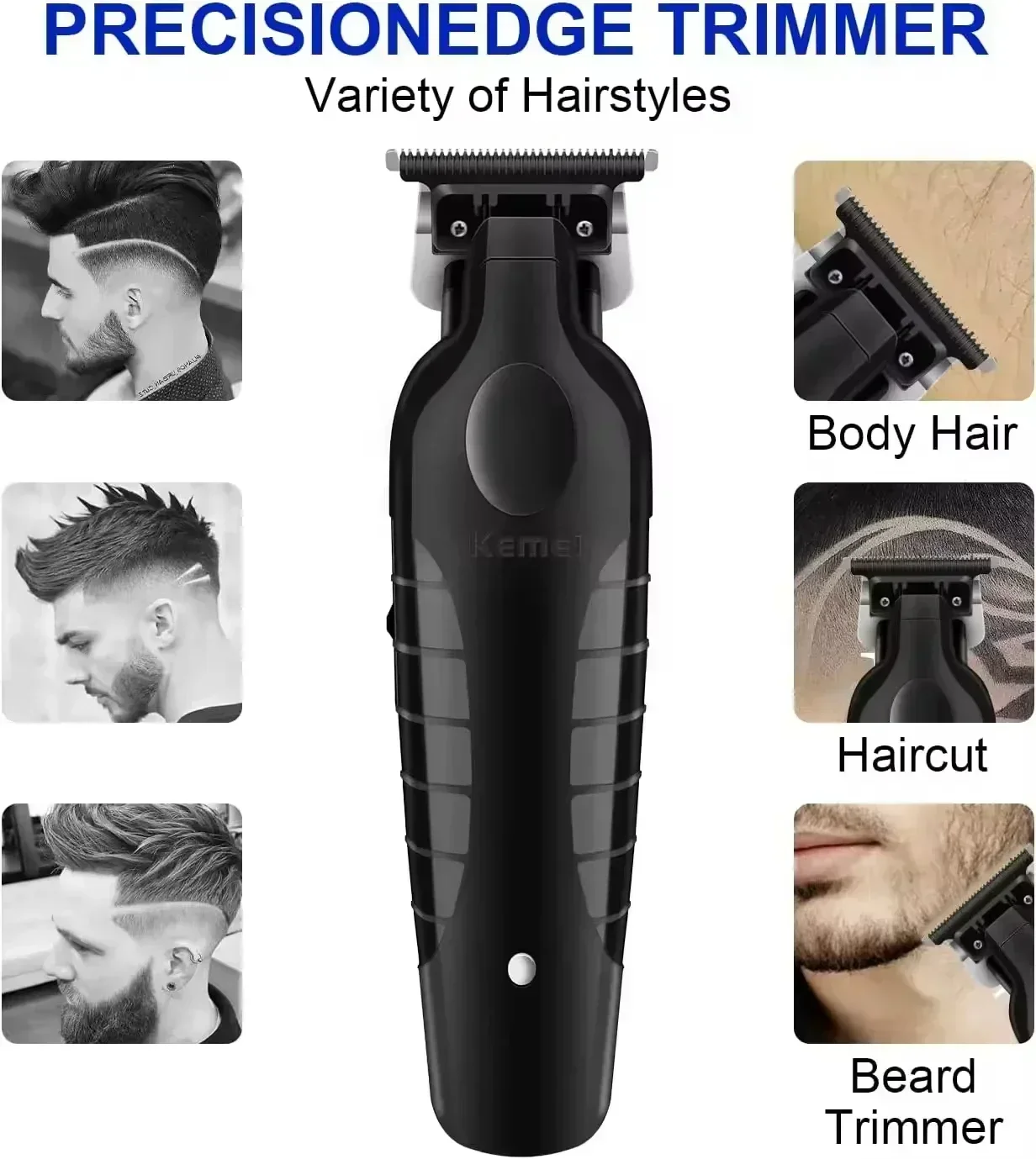 Kemei KM-2296 KM-2299 KM-2024 Professional Hair Clipper Kit Electric Shaver Male Cutting Machine Men’s Cordless Trimmer 5