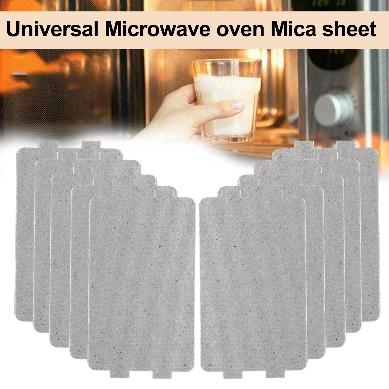 10pcs Microwave Oven Mica Sheet Kitchen Accessories Waveguide Cover Plate 11.6x6.5cm Microwave Oven Hair Dryer