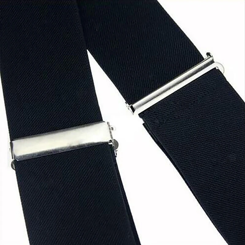 35Mm Wide Men Suspenders High Elastic Adjustable 4 Strong Clips Suspender Heavy Duty X Back Trousers Braces New
