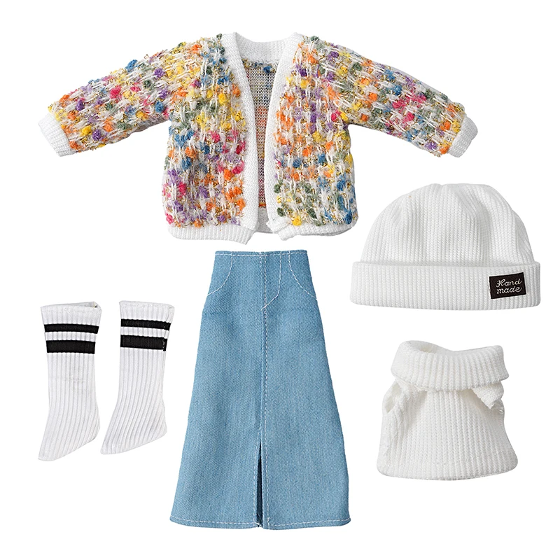 Cute Sweater Set 1/6 Bjd Doll Clothes Accessories Female and Male Doll Suit Skirt 30cm Doll Kids Girls Toy Gift