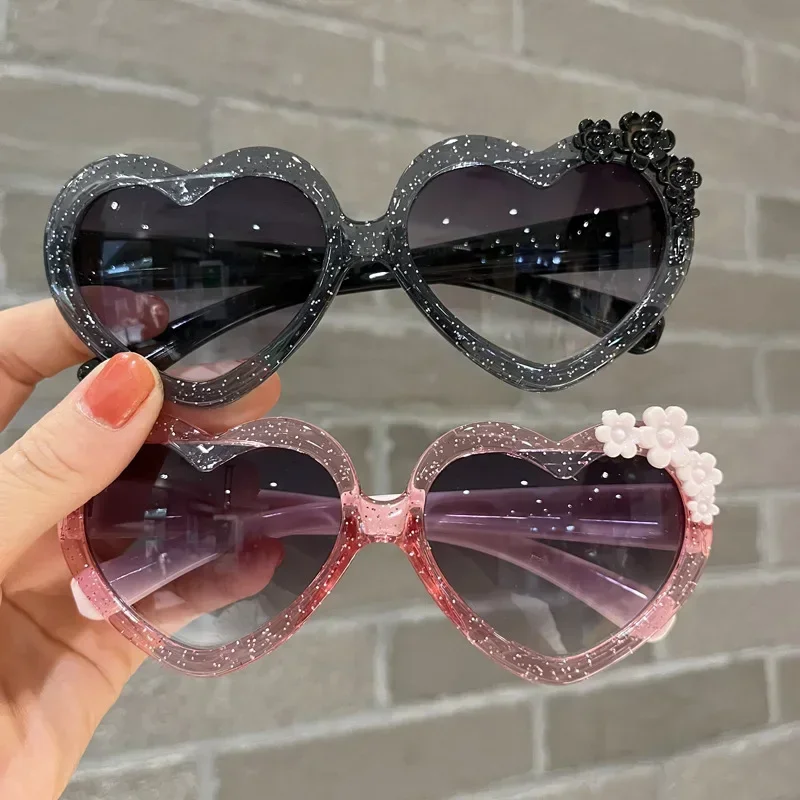 Children Sunglasses Kids Sunglasses Girls Boys Cute Cartoon Flower Outdoor Sun Protection Vintage Glasses Protection Classic