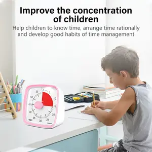 Sablier pour enfants, minuteur de toilettes, minuteur visuel pour enfants,  minuterie d'apprentissage pour enfants, horloge de cuisine, minuterie de 5