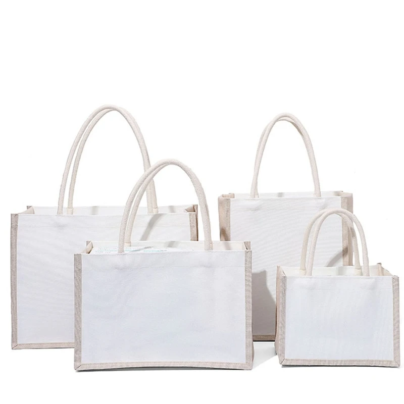 

Burlap Tote Bags Jute Bags with Handle Resuabale Grocery Bag Reusable Jute Tote
