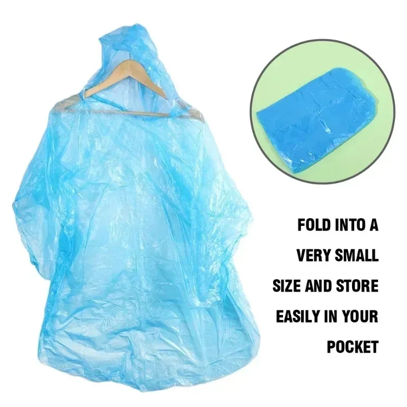 5/1pcs Einweg-Regen mäntel Ball tragbare verdickte Outdoor-Reisen Notfall mäntel wasserdichte Kapuze Regen Ponchos Bälle