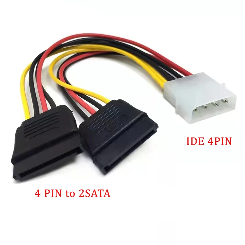 4 Pin Molex Dual Sata Power Cable Hard Drive Power Extension Cable