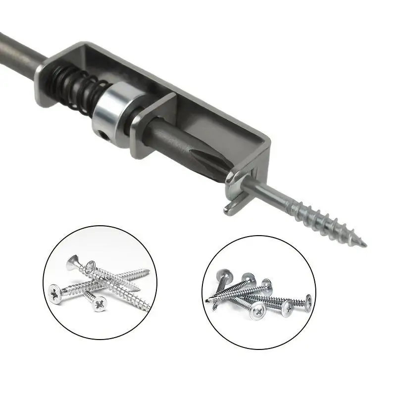 Schraubendreher-Bithalter, federbelasteter Halteadapter, Werkzeug, Schnellwechsel-Befestigung für Garage, Reparatur, Hardware, Zuhause – Detail 13