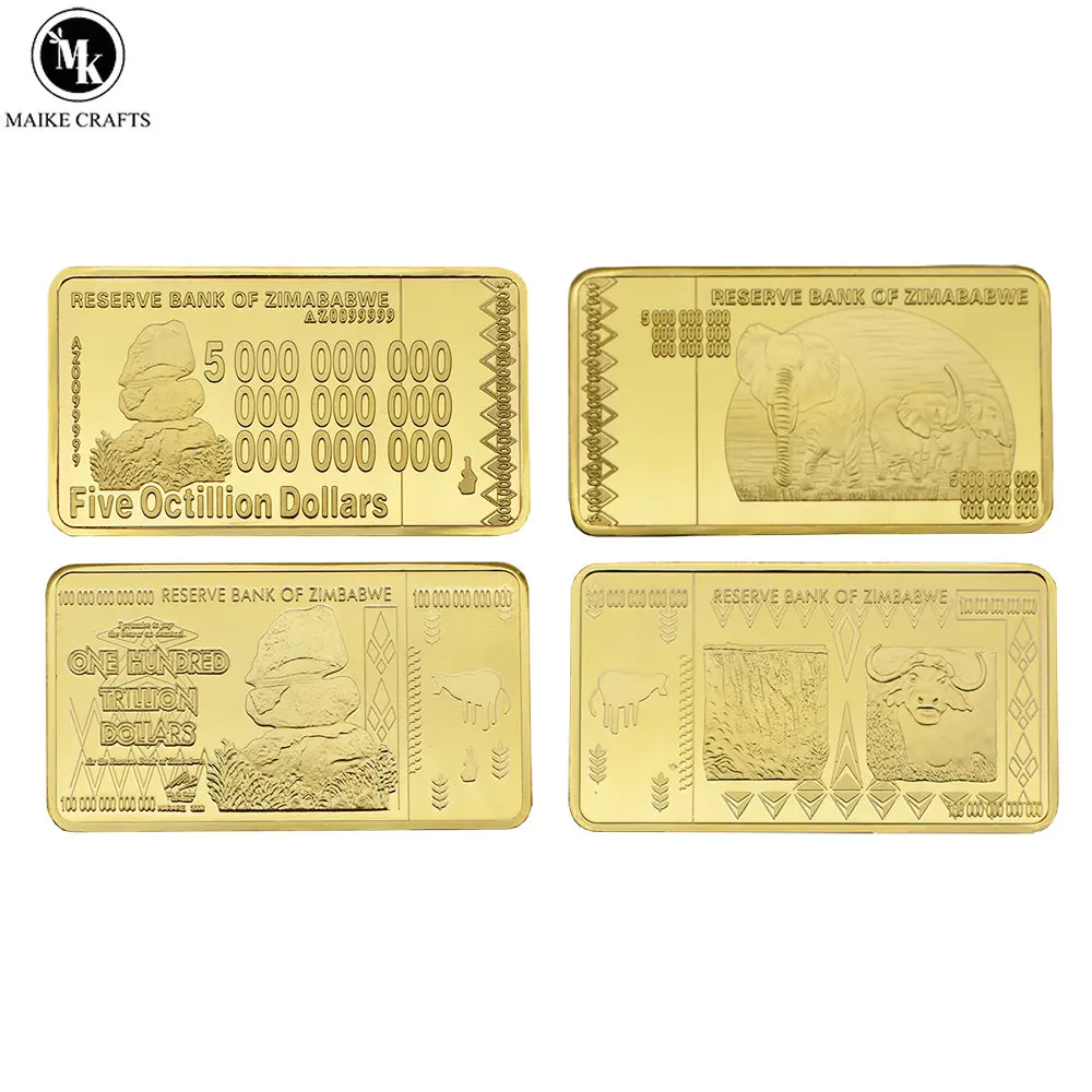 

Зимбабве золотой слиток пять восемь долларов позолоченная металлическая памятная монета ручной работы Деловой Подарок