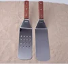 Kitchen Spatula Wooden Handle Grill Turner Stainless Steel Metal Scrape For Pancake Teppanyaki Griddle Cooking Utensil 4