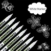 10Pcs Waterproof White Marker Pen Alcohol Paint Oily Tire Painting Graffiti Pens Permanent Gel Pen for Fabric Wood Leather 1.0MM 2