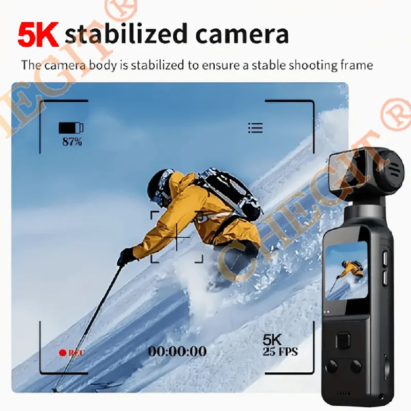 1.33" Screen 270° Rotatable 5K WiFi UHD Camera Anti shake Portable pocke Outdoor Sports DV 4K Video Recorder Camcorder Cam