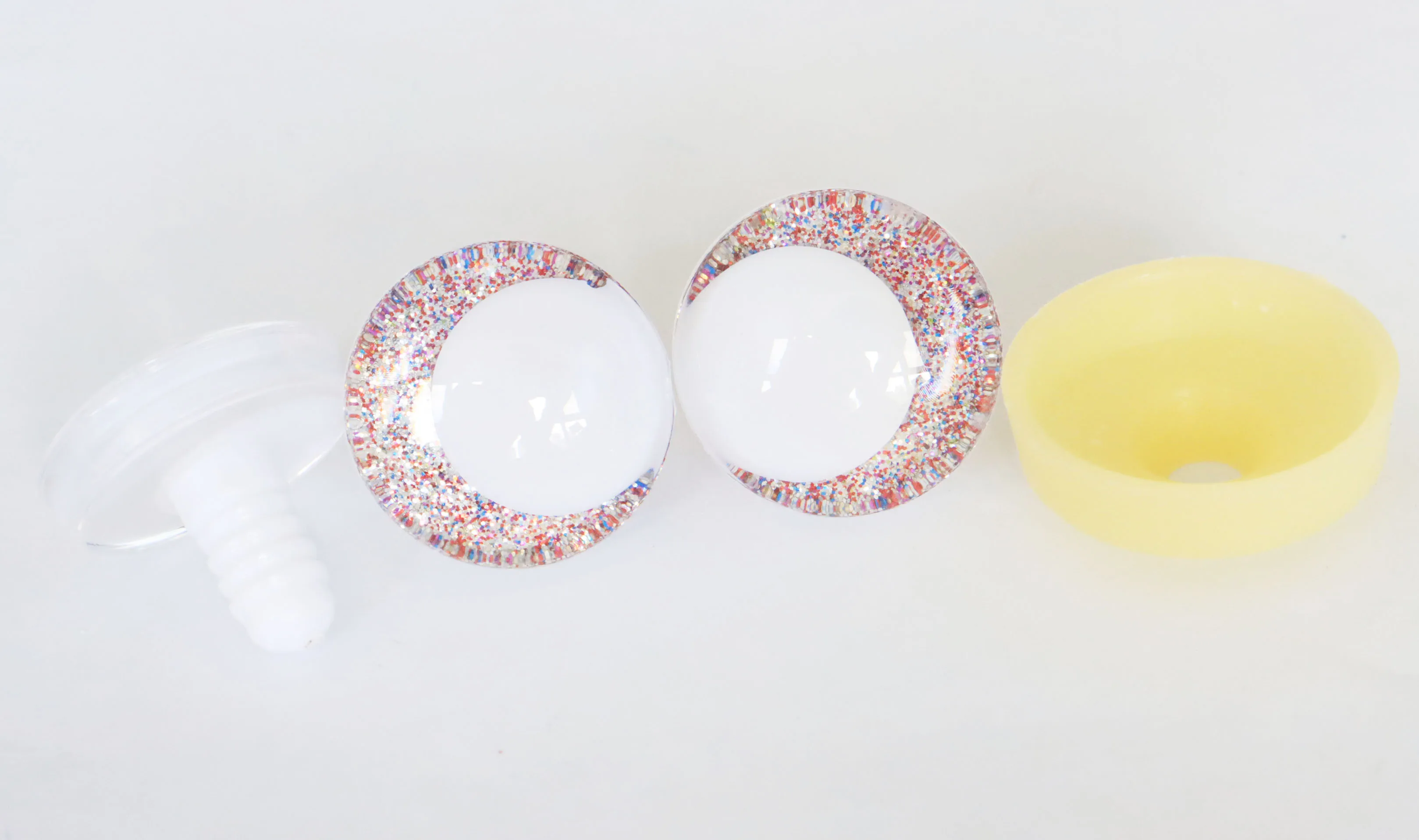 20pcs Multicolor 14mm-35mm Glitter Comical Toy Eyes with Hard Washers