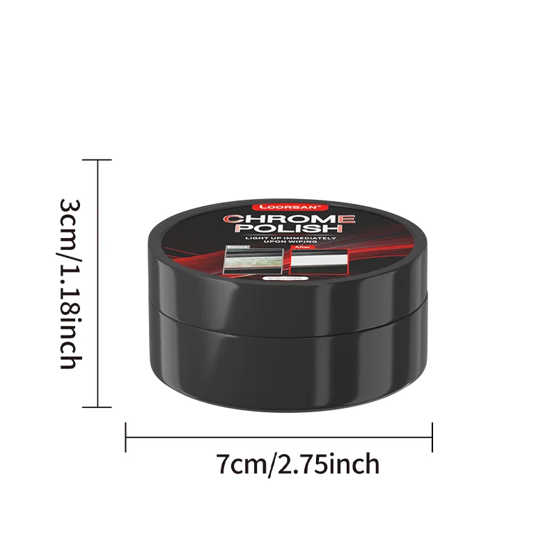 For updating chrome oxide trim and automotive chrome parts repair paste with sponge for polishing and enhancing chrome finish. 6