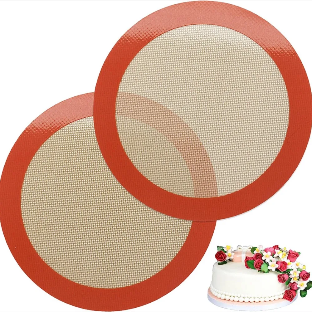 Tappetino Da Forno Rotondo In Silicone Antiaderente Tappetino Da Forno Resistente Al Calore Per Pasticceria Fodera Per Teglie Da Forno Pane Macaron Pe
