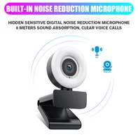 Webcam 1080P Mini Camera Full HD Webcam With Ring Fill Light Microphone USB Live Broadcast For Youtube PC Laptop Video Shooting - Image 2
