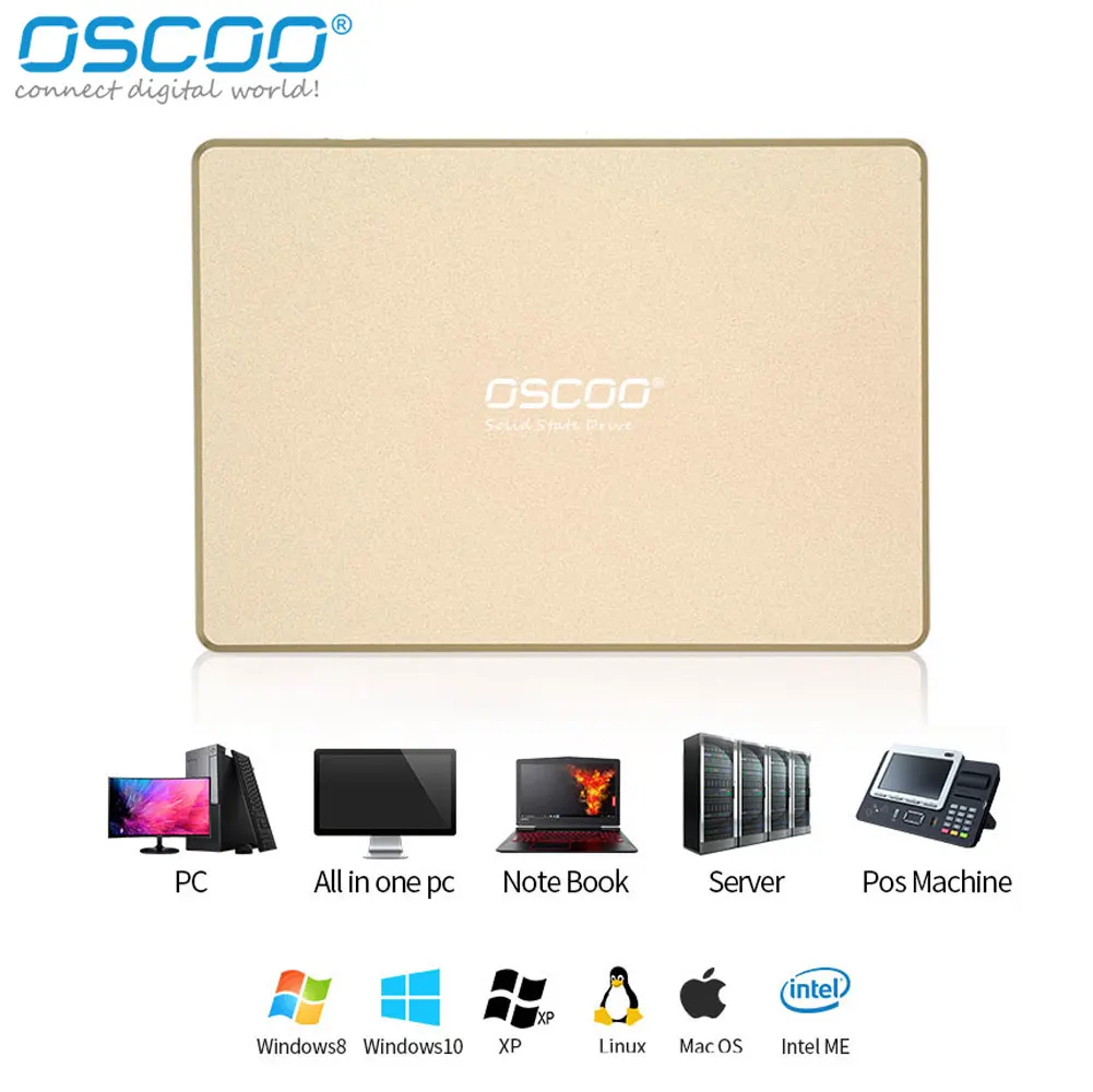 Oscoo 2.5 ''Sata3 Ssd Mlc Flash 512Gb Hard Disk Drive Ssd 128Gb 256Gb Unità A Stato Solido Interna Per Laptop Desktop