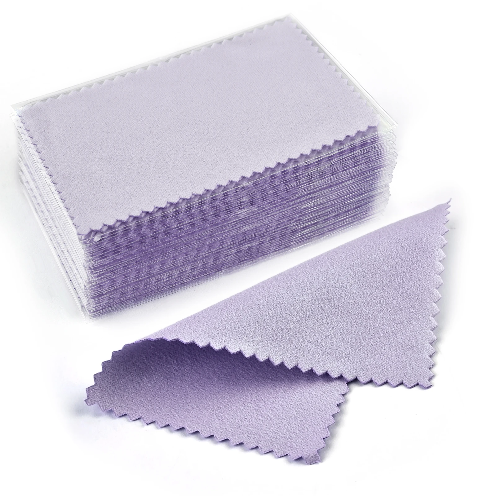 Silver Polishing Cloths - Anti-Tarnish, Reusable, Soft Wiping for Shiny Jewelry (50/10 Pack)