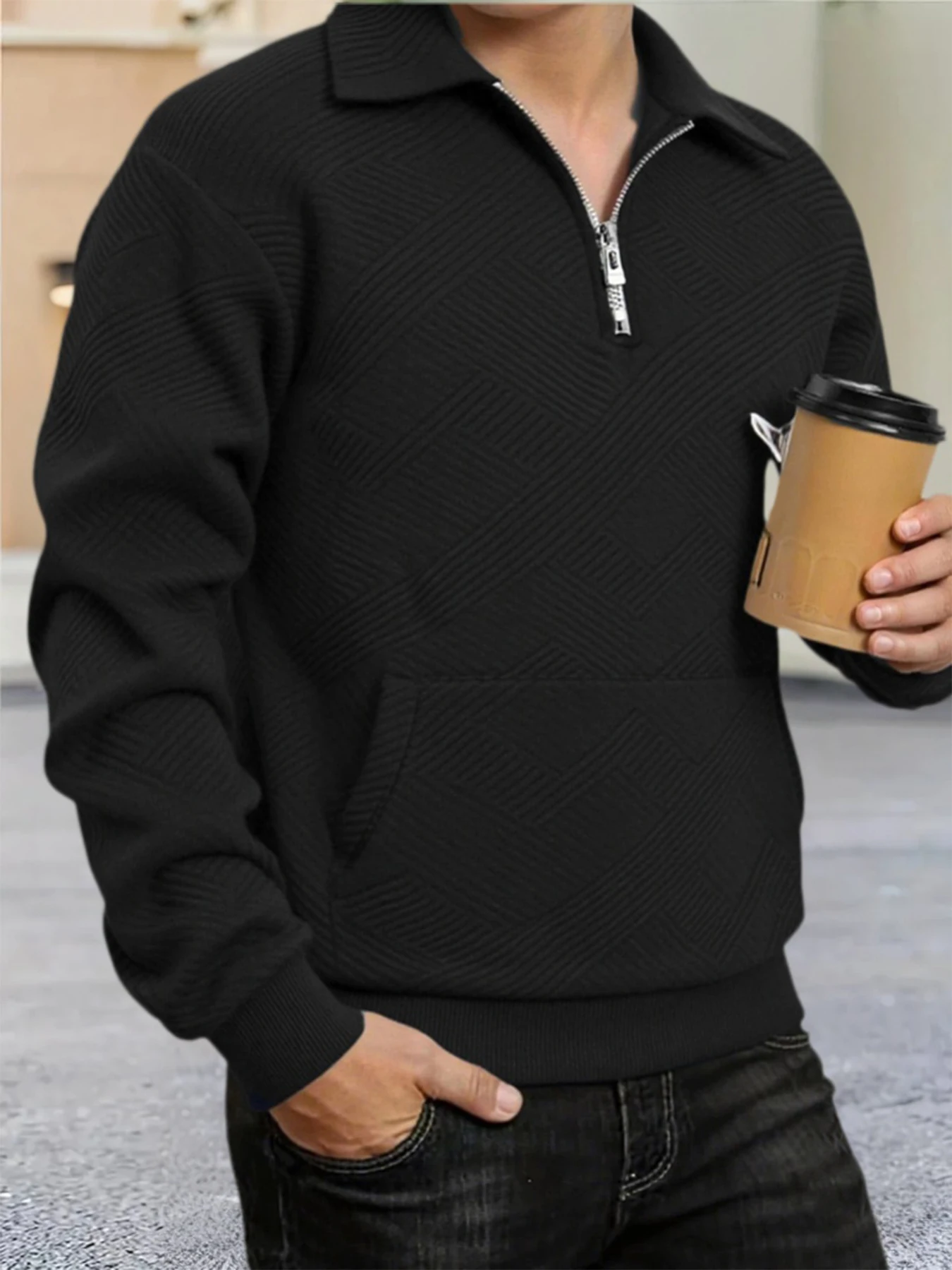 Men's Lightweight Quarter Zip Pullover Sweater
