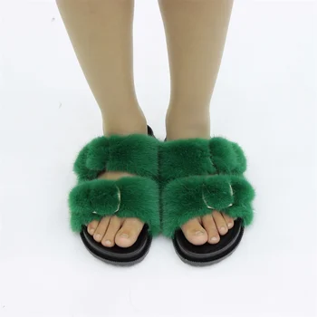 Pantofole Mullers da donna estive in pelliccia sintetica Sandali da donna casual da spiaggia Designer Unisex Birk Scarpe da donna Infradito in gomma per donna 1